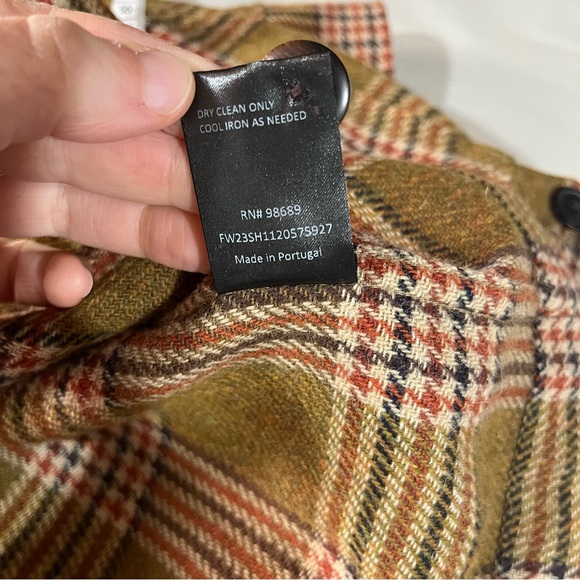 Todd Snyder Wool Blend Yellow Plaid CPO Shirt Jacket Large - Picture 12 of 12